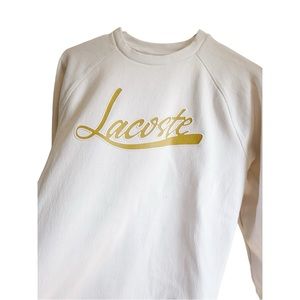 Lacoste White Long Sleeve Sweater